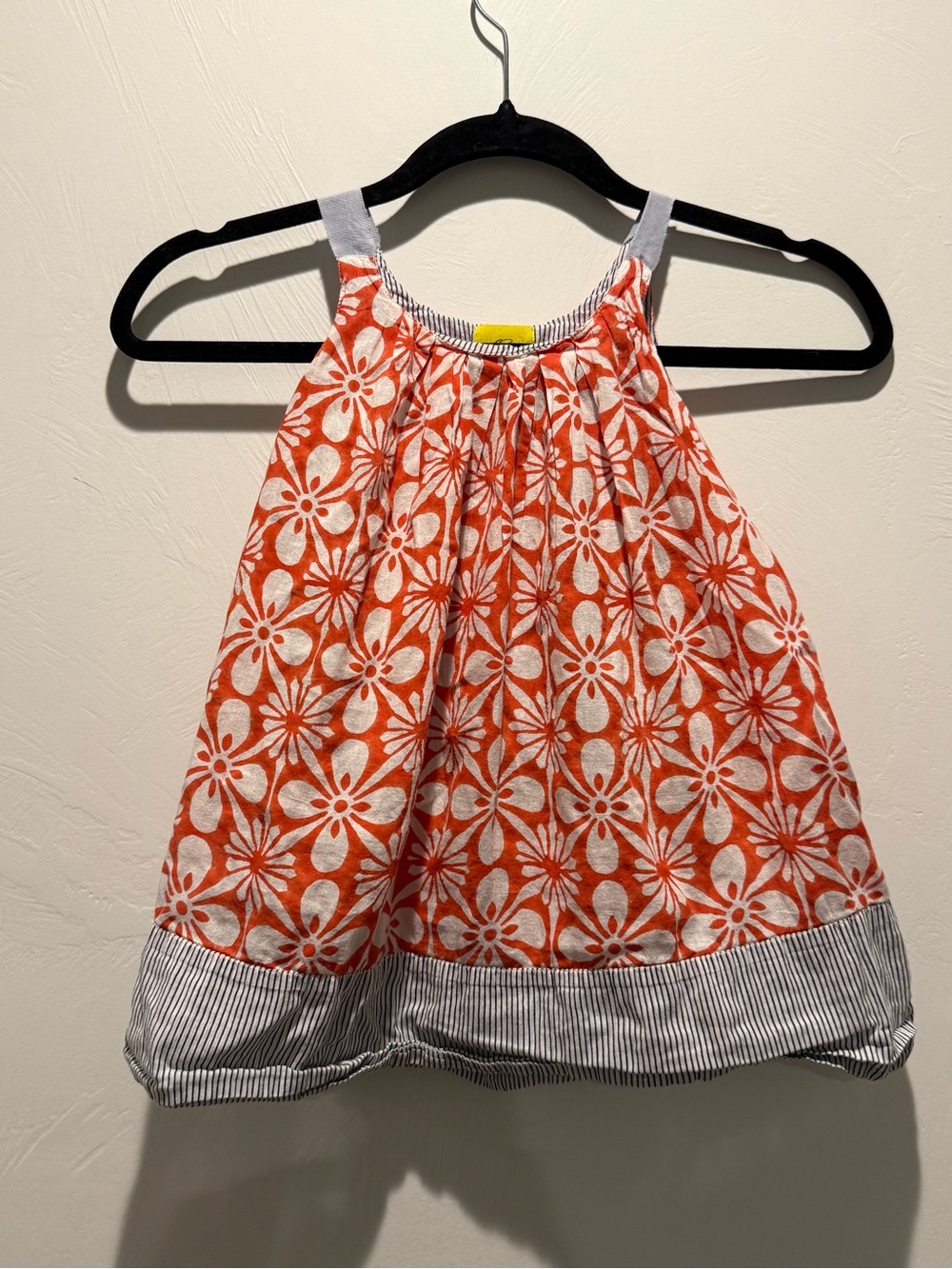 Roller Rabbit Girls' Orange Floral Halter Dress - 100% Cotton